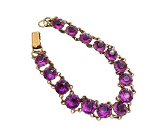 Vintage Bezel Set Acrylic Bracelet (A3898)