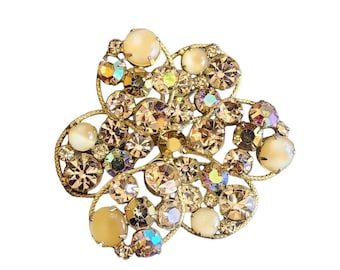 Vintage Signed Regency Dimensional Flower Brooch (A3060)