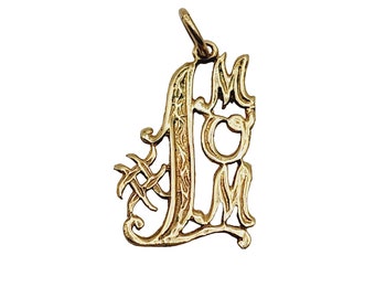 Vintage 14K Gold #1 MOM Charm (A5024)0