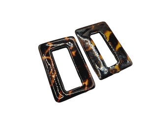 Vintage Shell Geometric Acrylic Earrings (A672-B)
