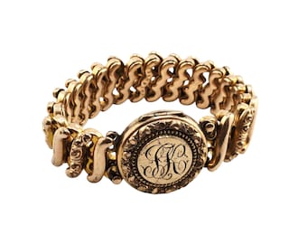 Vintage Expansion Locket Sweetheart Bracelet (A9086)