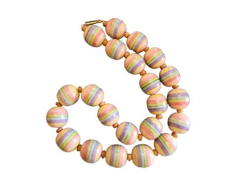 Vintage Multicolor Beaded Necklace (A1988)