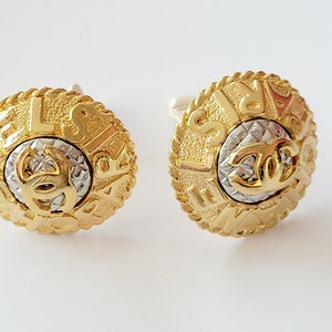 Exceptional Huge Chanel Paris 2-Tone 80's Earring
