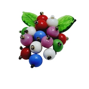 Vintage Miriam Haskell/Frank Hess Glass Brooch (A902)