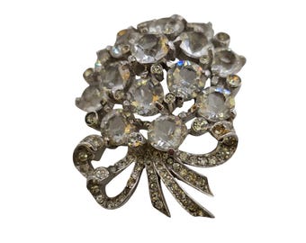 Vintage Signed Reja Amazing Rhodium Plating Brooch (A7117)
