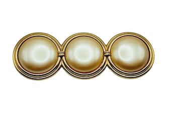 Vintage YSL Yves St. Laurent Pearl Brooch (A1218)
