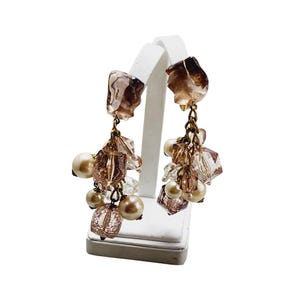 Vintage 80s Lucite Clip Earrings (A2547)