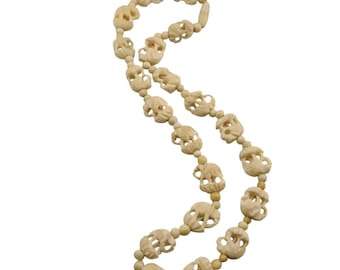 Vintage Elephant Beaded Necklace (A9149)