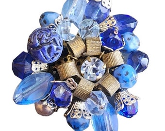 Vintage Signed West Germany Acrylic Brooch (A3058)