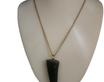 Vintage Vintage Buzz Signed Buffalo Horn Necklace (A4056)