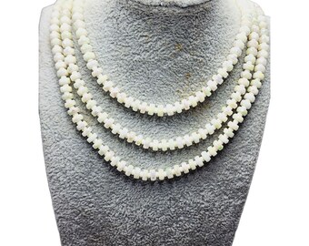 Vintage W. Germany 3 Strand Glass Necklace (A1058)