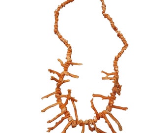 Vintage Pretty Branch C.O.R.A.L Necklace (A4167)