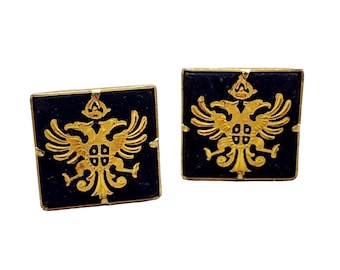 Vintage Damascene Cuff Links (A5098)