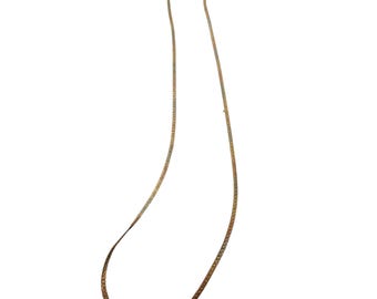 Vintage 14kt Gold Stamped 17" Herringbone Chain Necklace (A5280)
