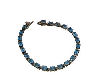 925 Sterling Semi Precious Glass Bracelet (A7712)