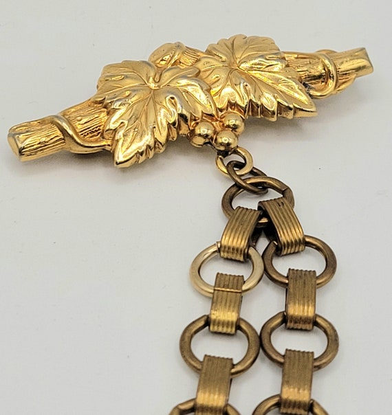 Victorian Gold-Filled Chatelaine Brooch - image 3