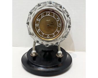 Vintage MAJAK MAYAK Crystal Chrome Mantle Clock
