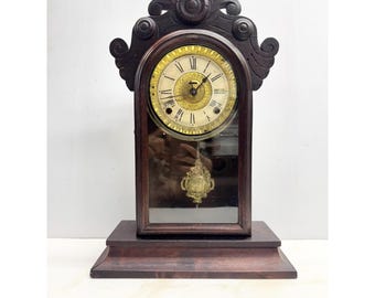 Antique E. Ingraham Co. Bristol Conn. USA Mantle Clock