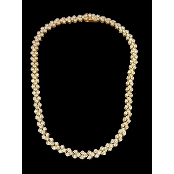 Vintage CZ Faux Diamond Necklace (A4022)