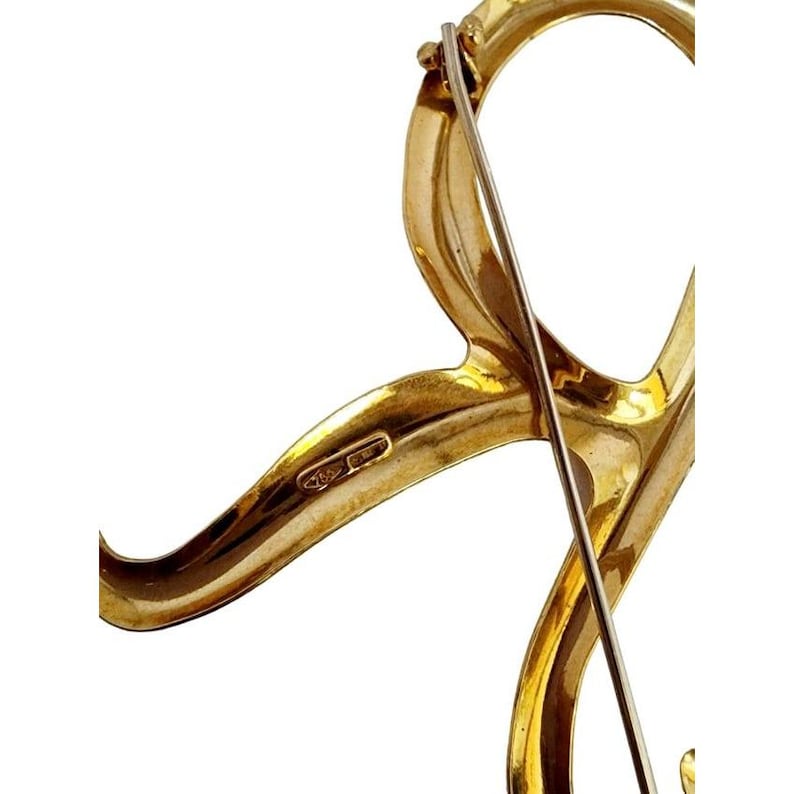 Vintage 18K Gold Letter R Brooch Monogram Pin Design (A5530) - Etsy