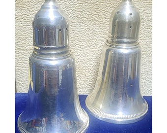 Vintage Sterling Silver Salt & Pepper Shakers (A5015)