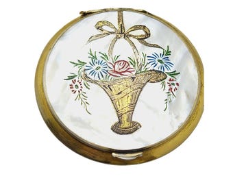 Vintage Like New Made In France MOP Compact (A1676)