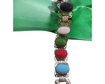 Vintage Glass Matrix Bracelet (A4281)