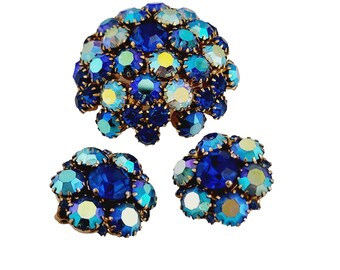 Signed Warner Domed AB Rhinestone Set (A4965)