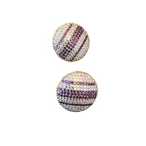 Vintage 80s Blingy Rhinestone Clip Earrings (A3004)