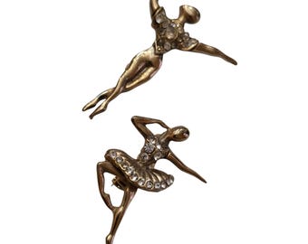 Vintage Set of Ballet Dancer Brooches (A9177)