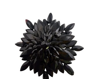 Victorian Jet Mourning Brooch (A4972)
