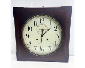 Antique Seth Thomas Thirty Day Wood Wall Clock