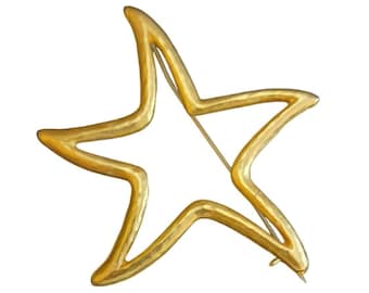 Vintage Abstract Modernist Free Form Star Brooch (A2454)