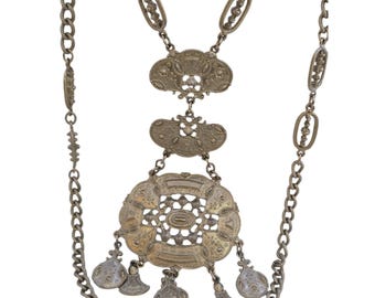 Vintage Accessocraft Double Pendant Necklace (A7889)