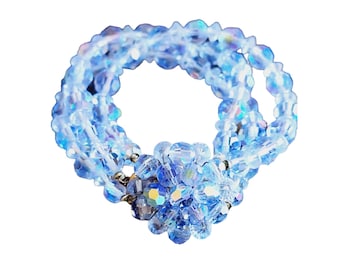 Pretty Crystal Triple Strand Bracelet (A1727)