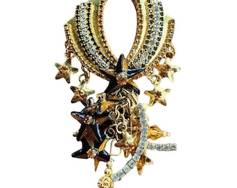 Vintage Signed Lunch at the Ritz Unique Star Tack/Pin (A4267)