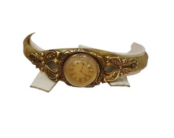 Vintage Celluloid Faux Watch Bracelet (A3696)