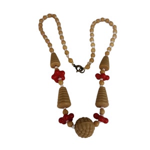 Vintage Czech Glass Beads Necklace (A4403)