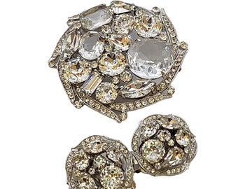 Vintage Spectacular Signed Weiss Blingy Rhinestone Set (A3284)