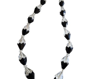 Antique Art Deco 2-Tone Crystal Necklace (A1592)