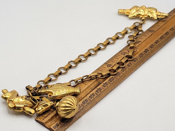 Victorian Gold-Filled Chatelaine Brooch - image 6