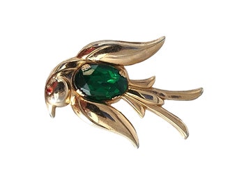 Coro Signed Swallow Bird Brooch (A595)