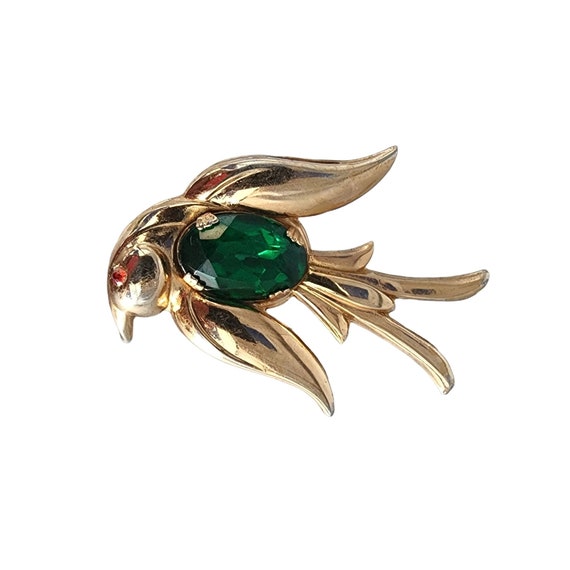 Coro Signed Swallow Bird Brooch (A595) - image 1