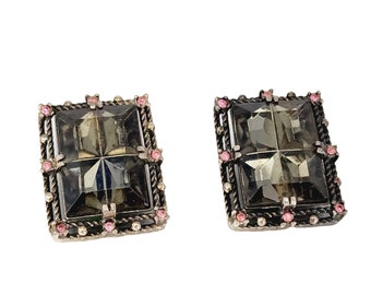Vintage Unsigned Sarah Coventry Midnight Madness Earrings (A598)