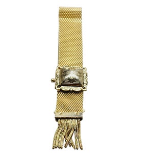 Vintage Signed Marino Mesh Tassel Bracelet (A1378)