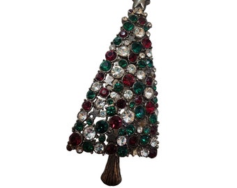 Vintage Rare Huge Hattie Carnegie Christmas Tree Brooch (A3546)