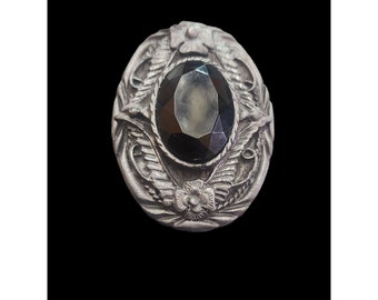Vintage Made in USA Pot Metal & Acrylic Brooch (A4452)