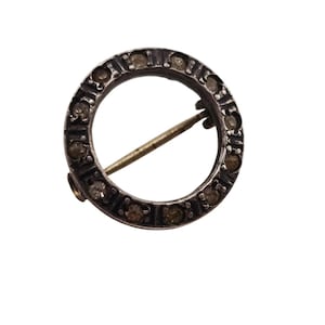 Antique Paste Circle Brooch (A8142)