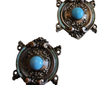 Antique Victorian Pair of Dress Clips (A2253)