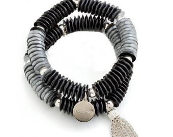 Bee Charming Sequin Bracelets with inspiration charm and tassel color choice
